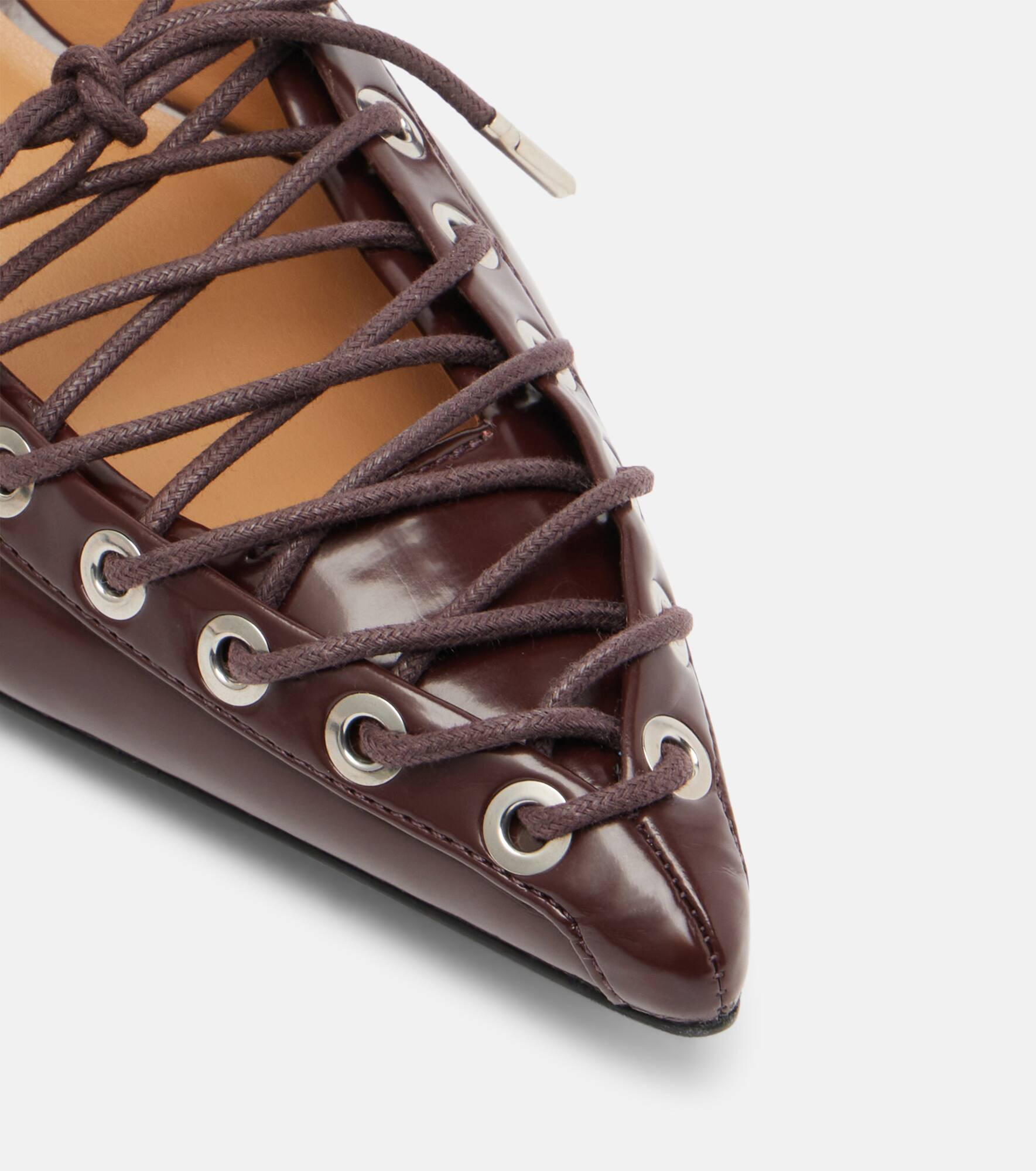 Eyelets 35 lace-up mules - 5