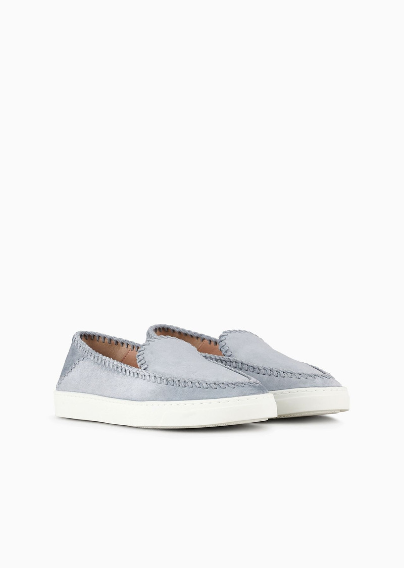 GIORGIO ARMANI Galleria 3 Suede slip-ons outlook