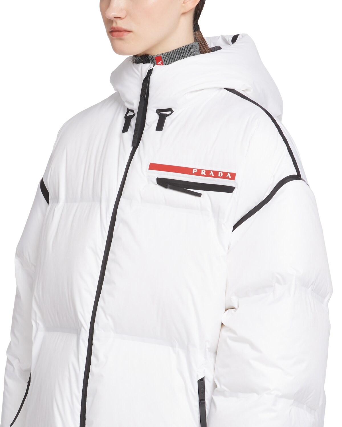 Oversized technical nylon down coat - 5