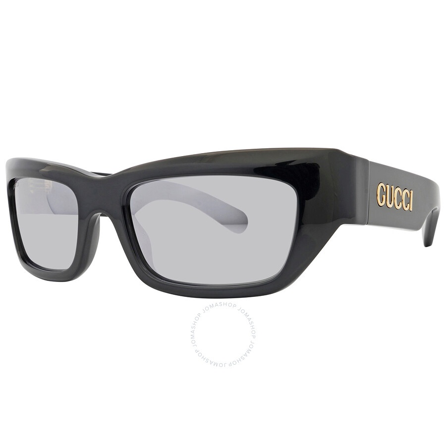 Gucci Silver Rectangular Men's Sunglasses GG1296S 002 55 - 2