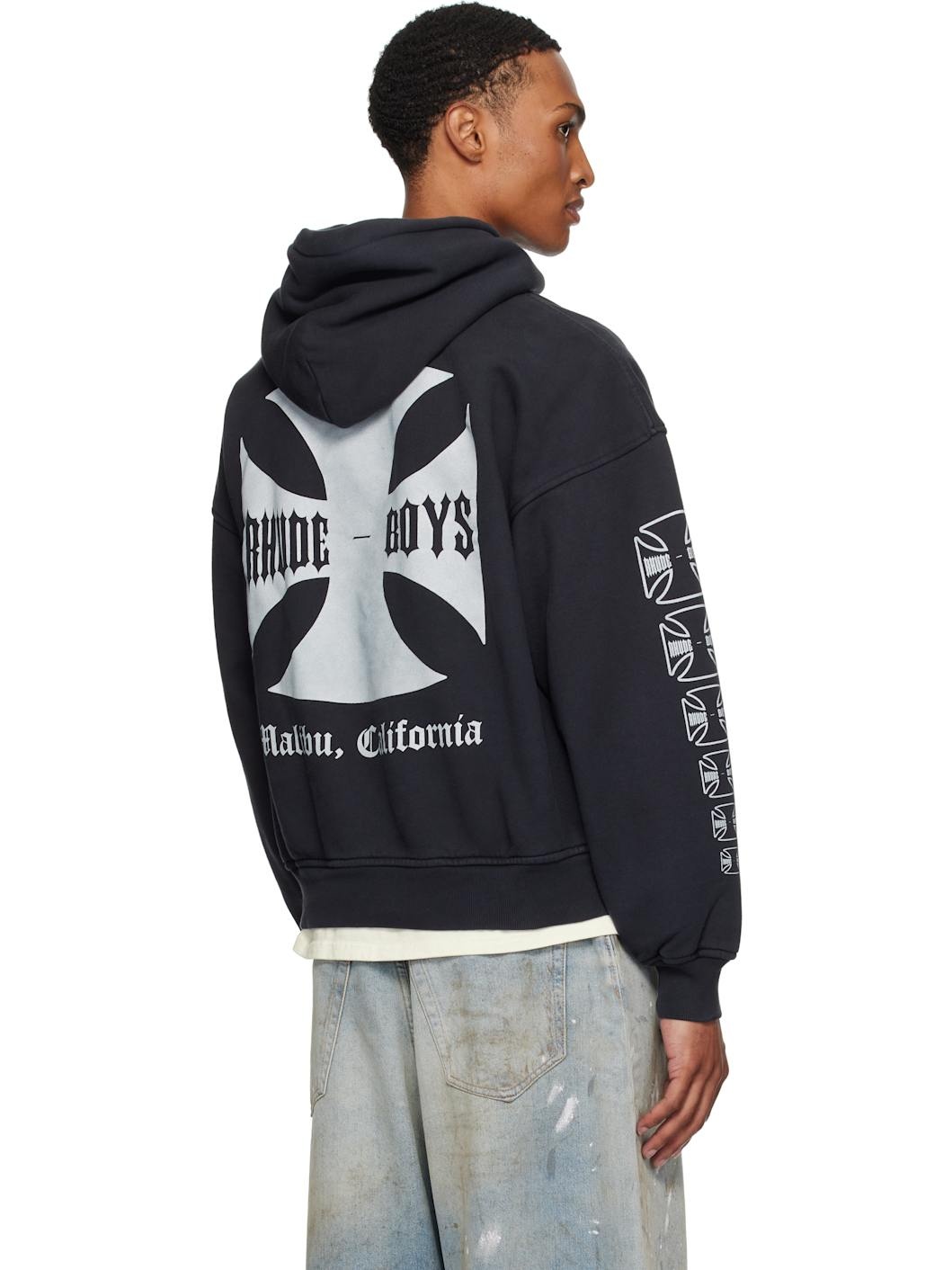Black 'Rhude Boys' Hoodie - 3