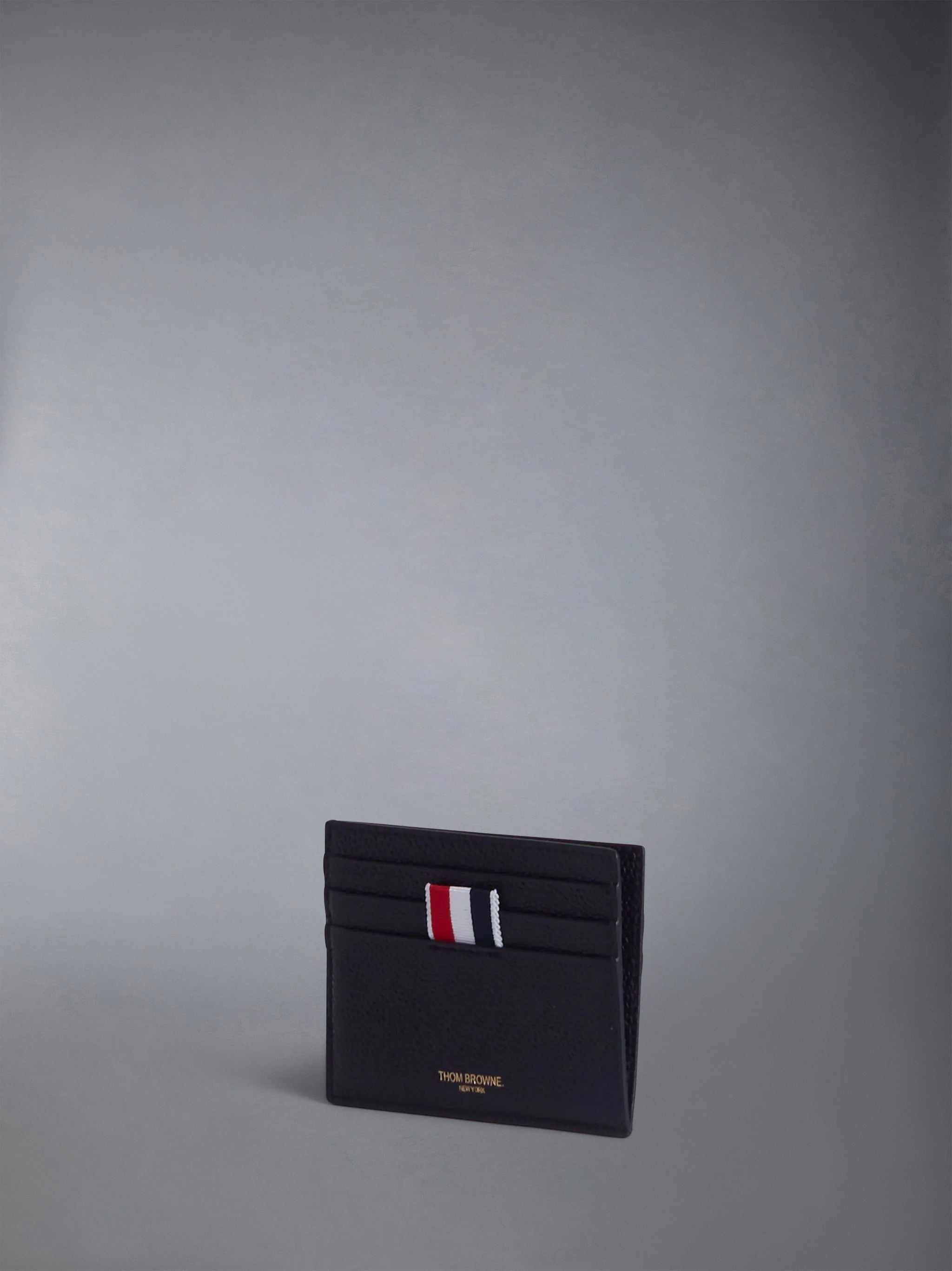 PEBBLE GRAIN NOTE COMPARTMENT SINGLE CARD HOLDER - 3