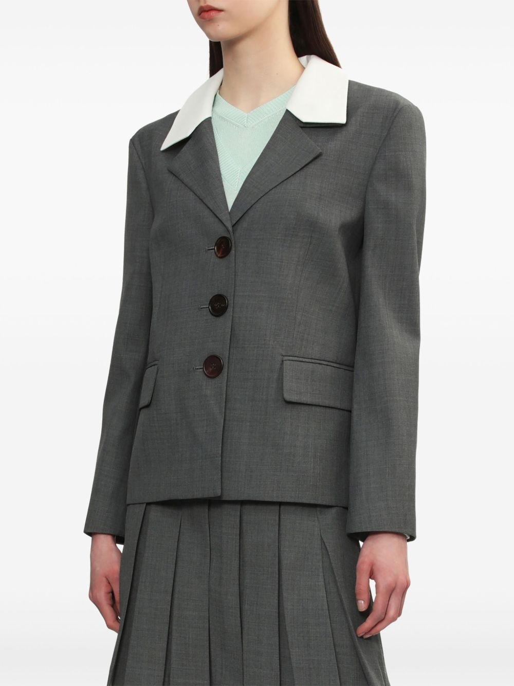 contrasting-lapels jacket - 3