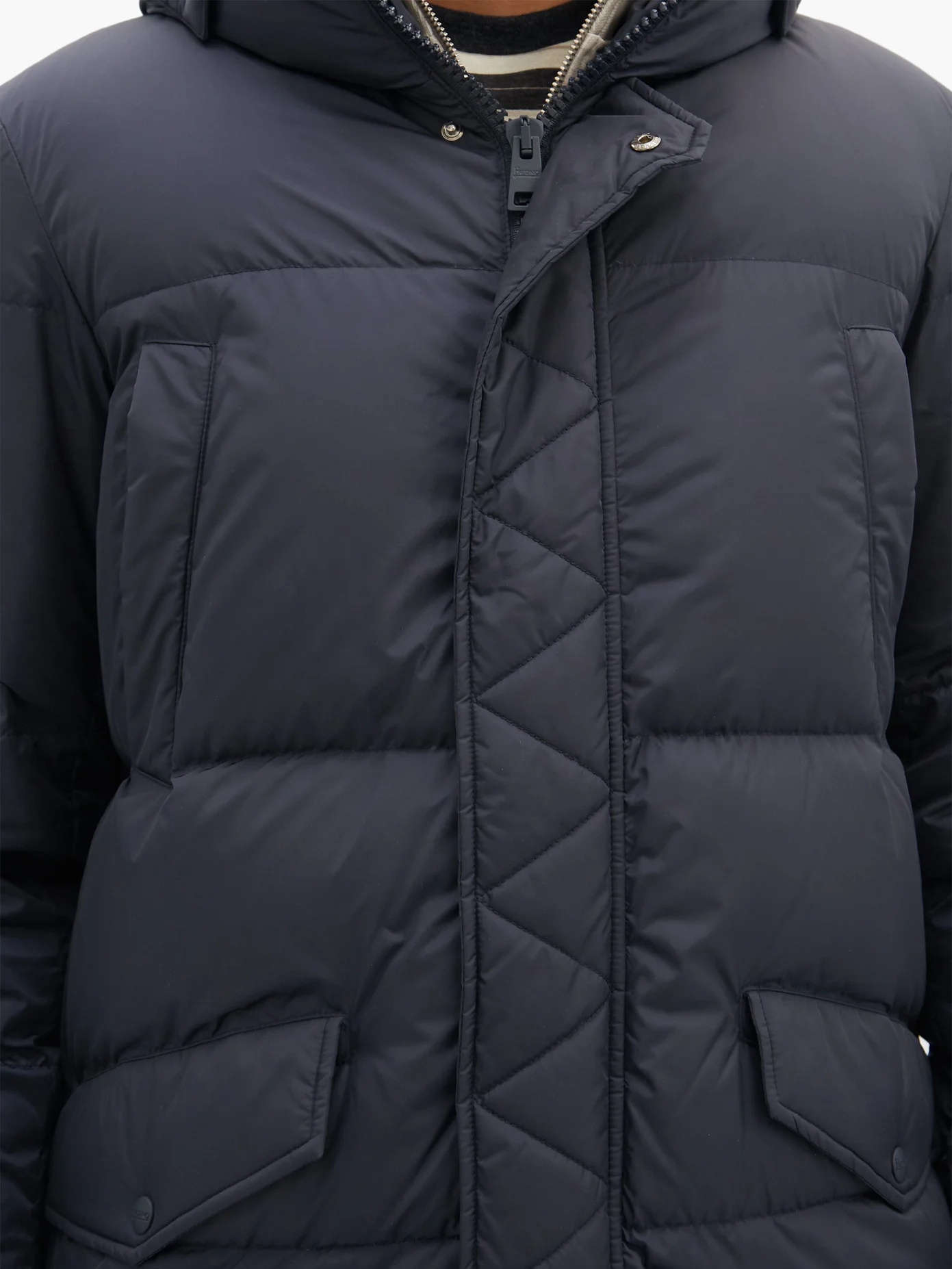 Hooded down-quilted coat - 4