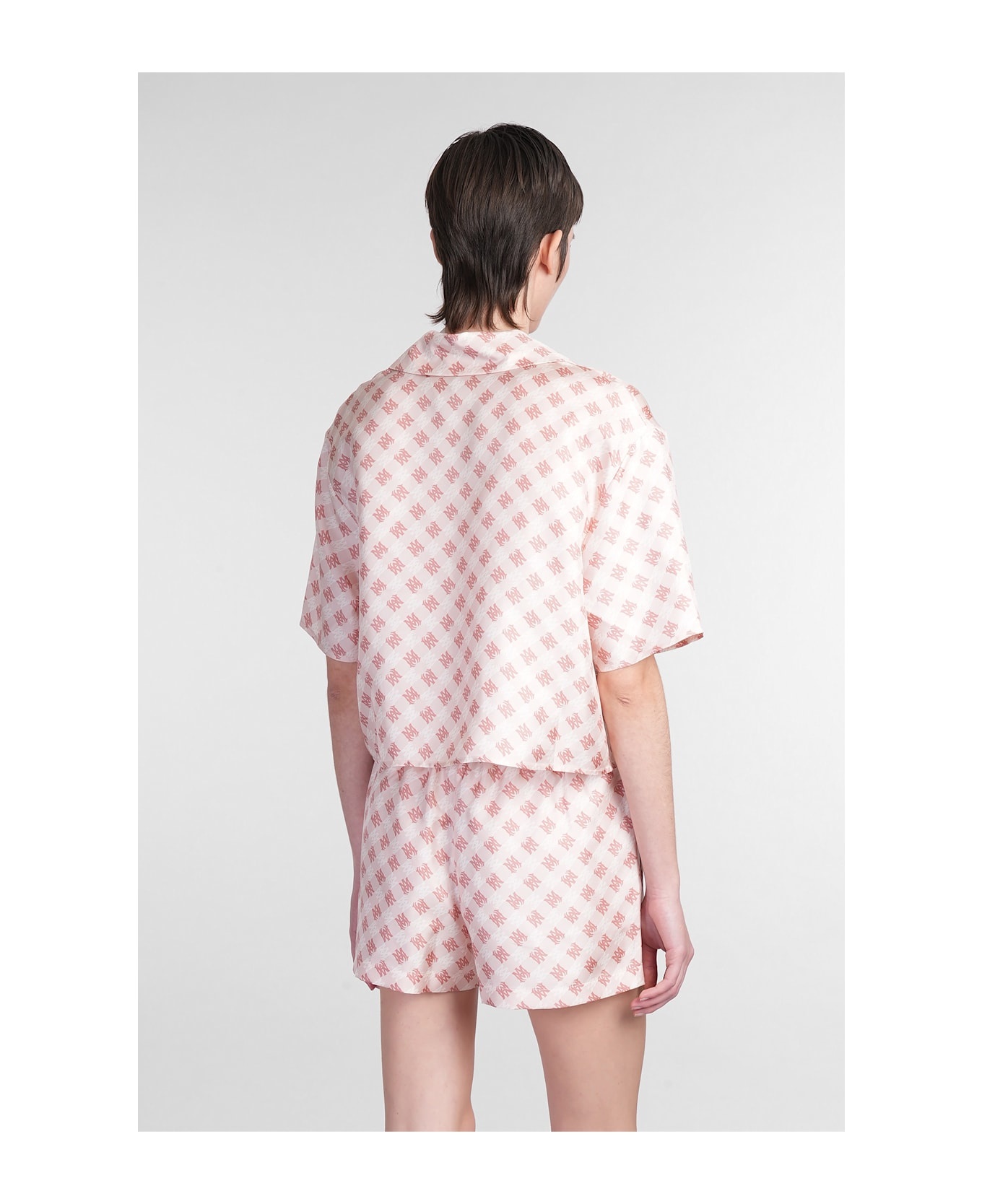 Shirt In Rose-pink Silk - 3
