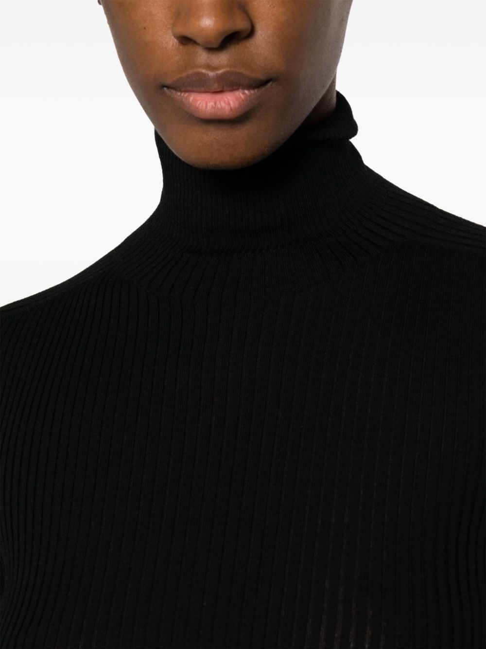 roll-neck virgin wool jumper - 5