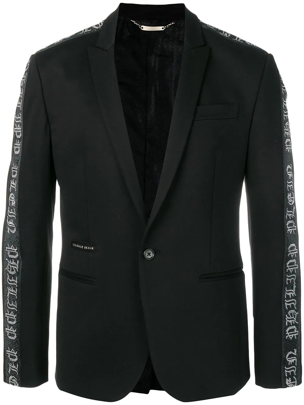 Bands logo trim blazer - 1