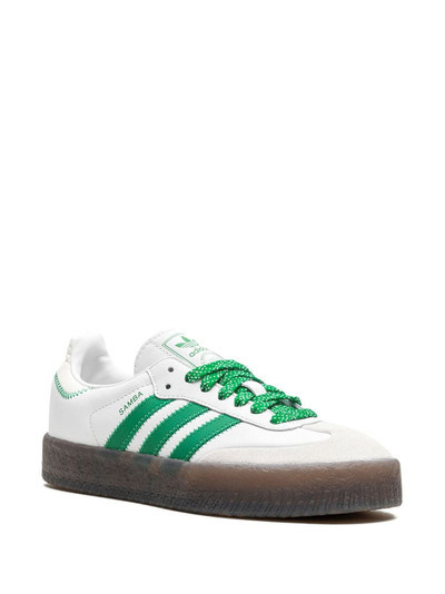 adidas Sambae "Cloud White/Green" sneakers outlook