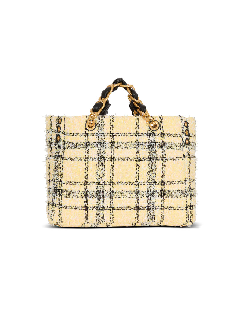 Plaid tweed 1945 tote bag 4