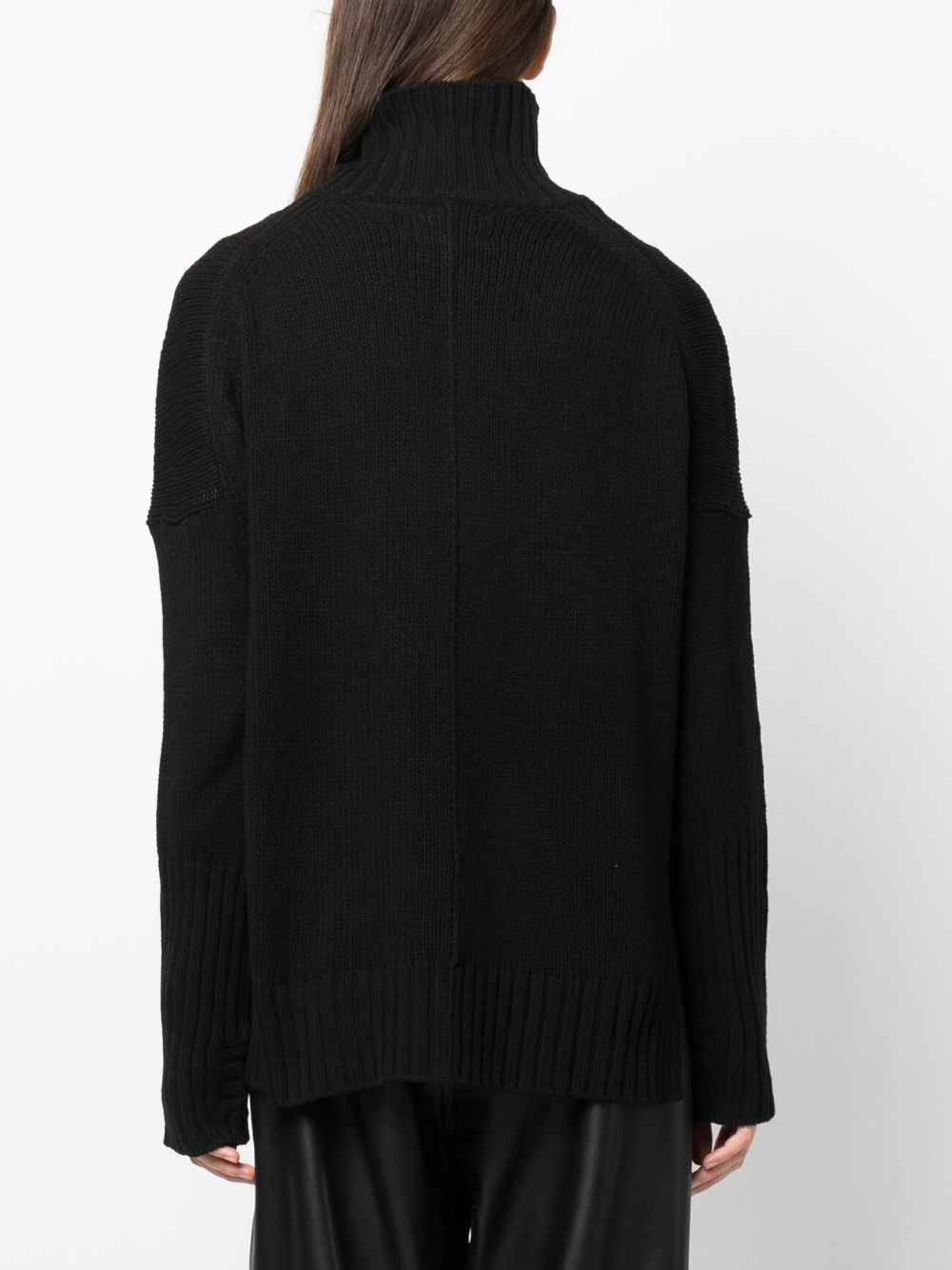 funnel-neck intarsia-knit jumper - 4