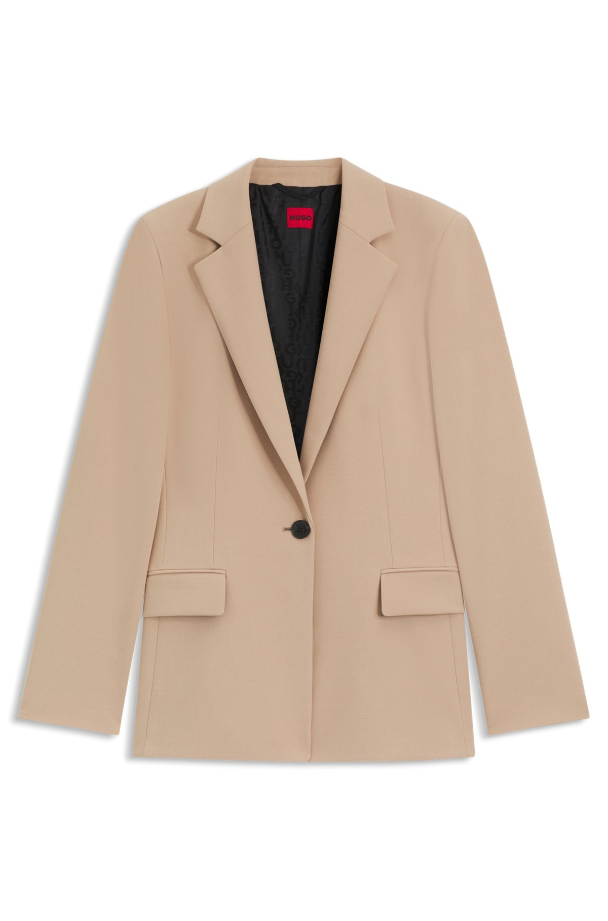 REGULAR-FIT BLAZER IN PINSTRIPE STRETCH FABRIC - 1