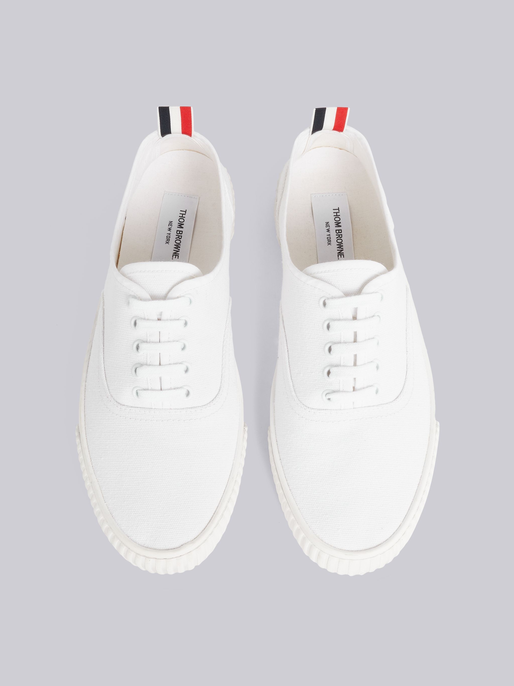 White Cotton Canvas Heritage Sneaker - 4