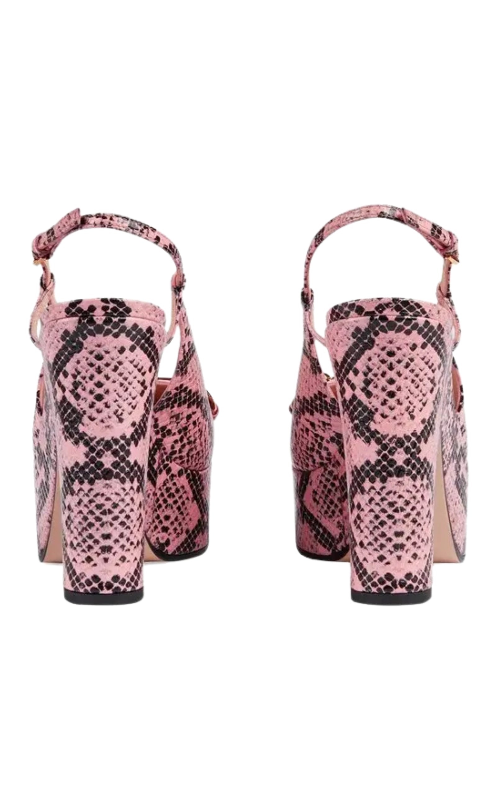 Snakeskin-Print Platform Pumps - 4
