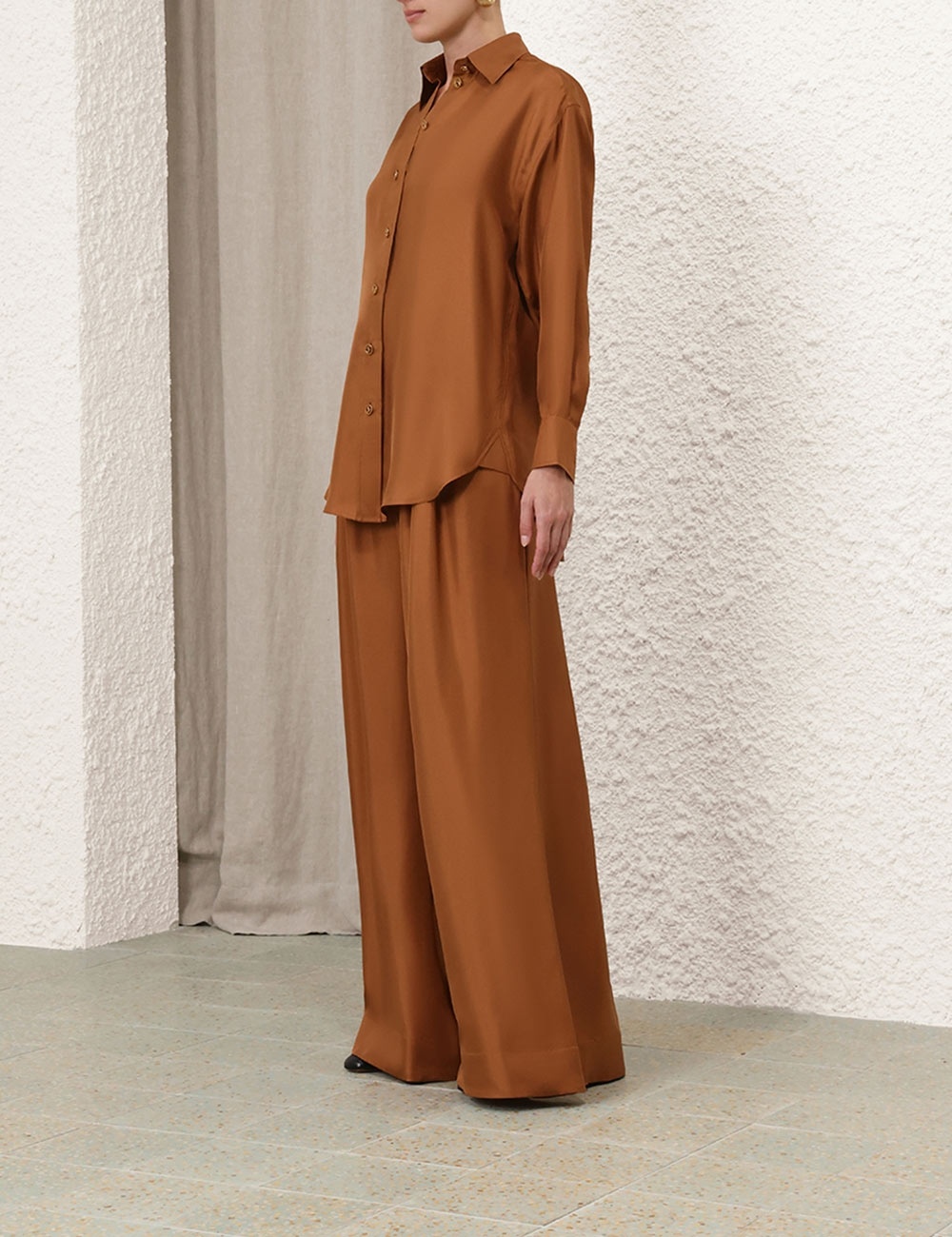 Zimmermann ILLUSTRATION DOUBLE TUCK PANT | REVERSIBLE