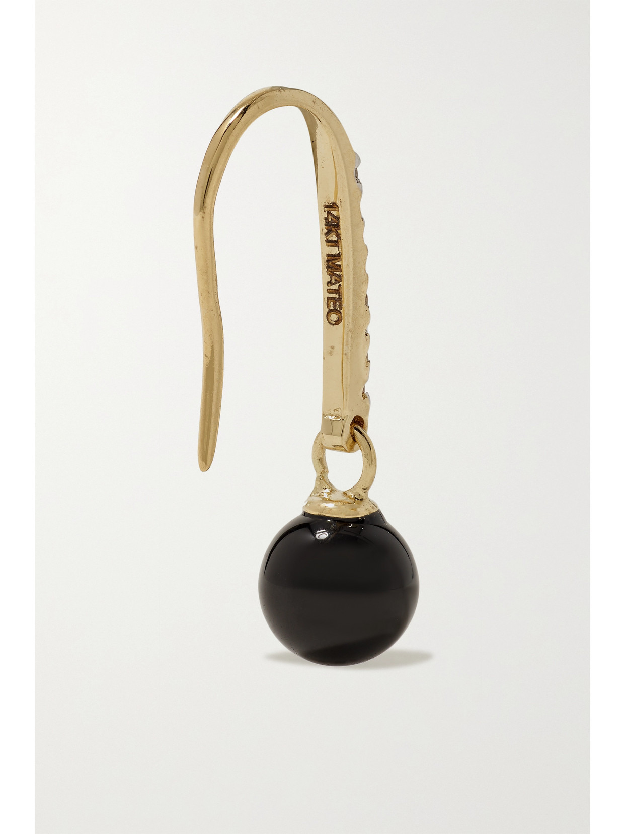 14-karat Gold, Onyx And Diamond Earrings - 3