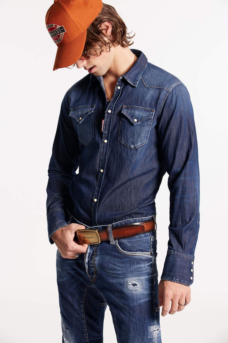 DARK CLASSIC WASH WESTERN SHIRT - 3