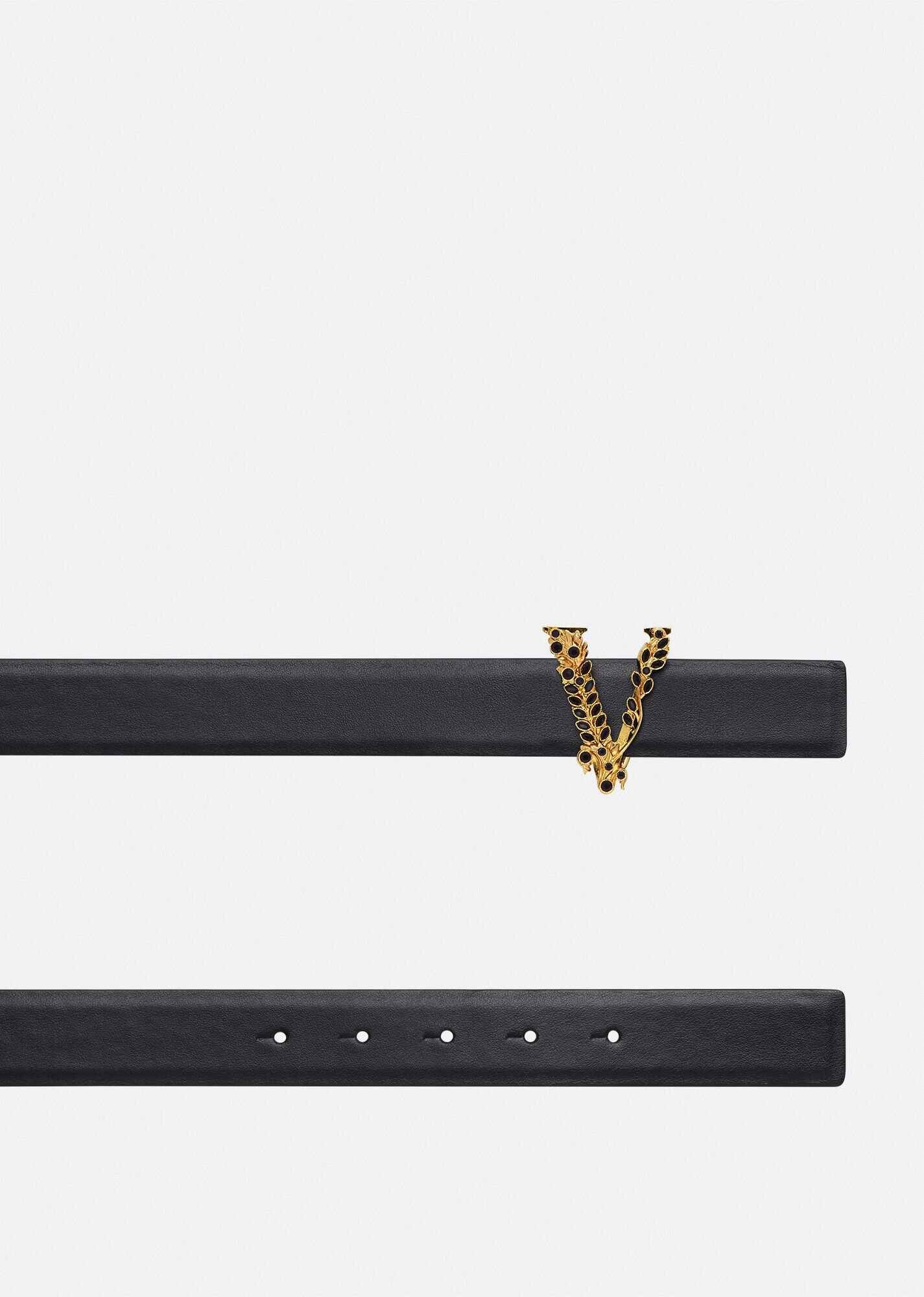 Virtus Crystal Leather Belt - 2