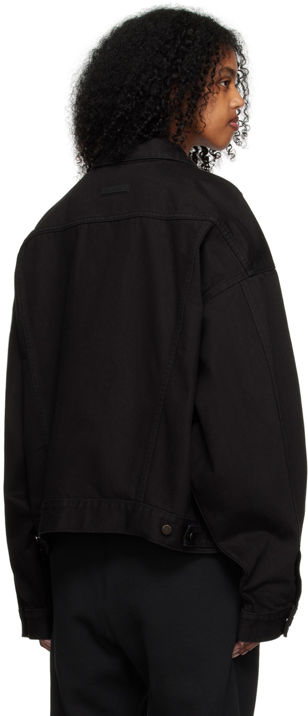 Black Patch Denim Jacket - 3