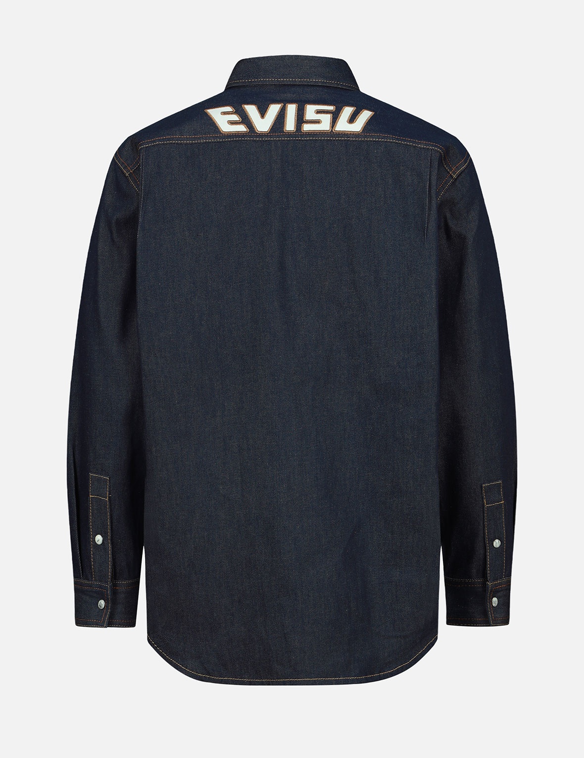 SAMURAI-PATTERN KAMON AND SEAGULL DENIM SHIRT - 2