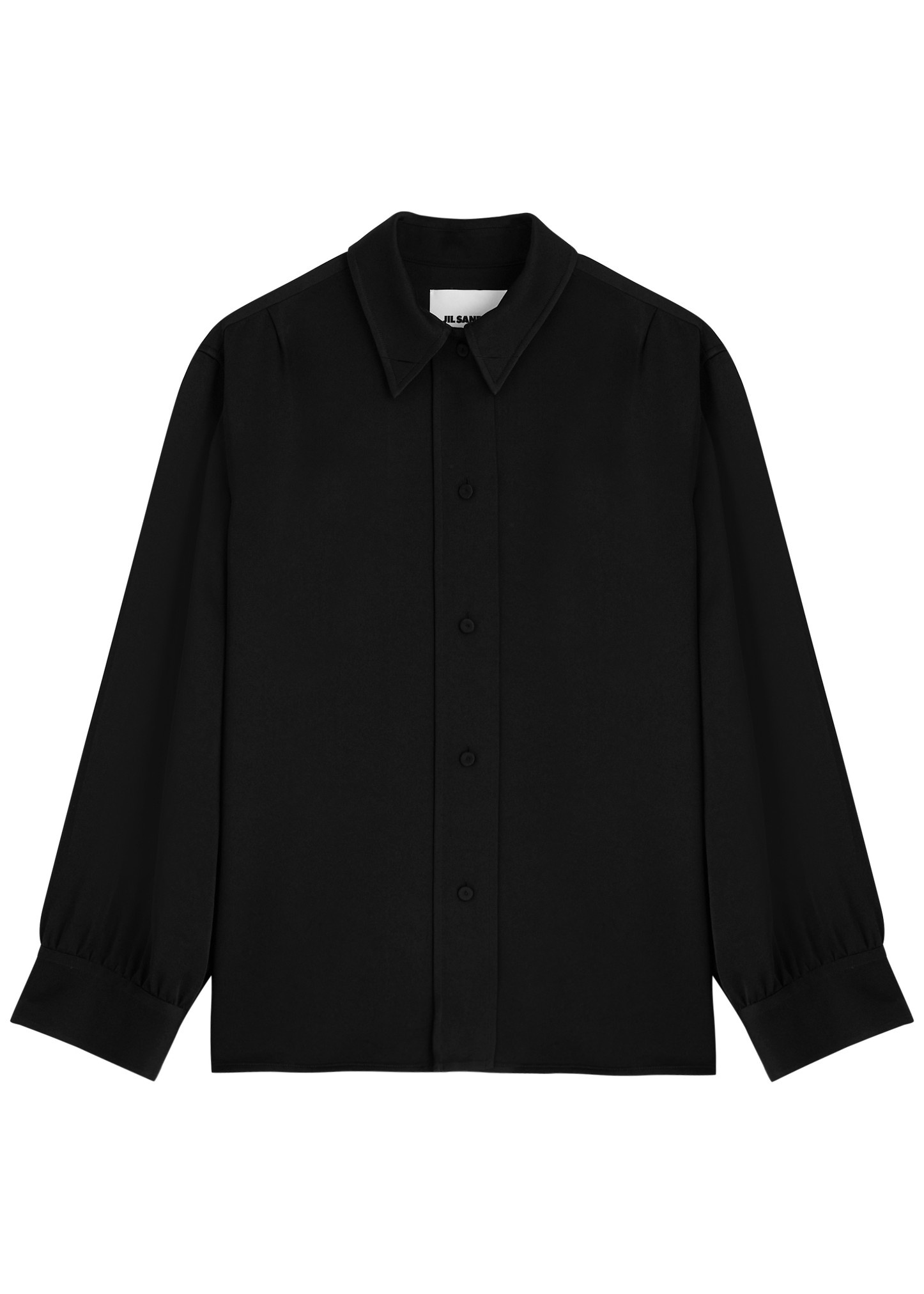 Clip-embellished satin shirt - 1