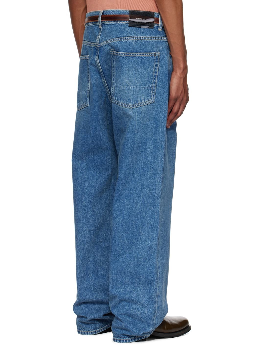 Blue Third Cut Jeans - 3