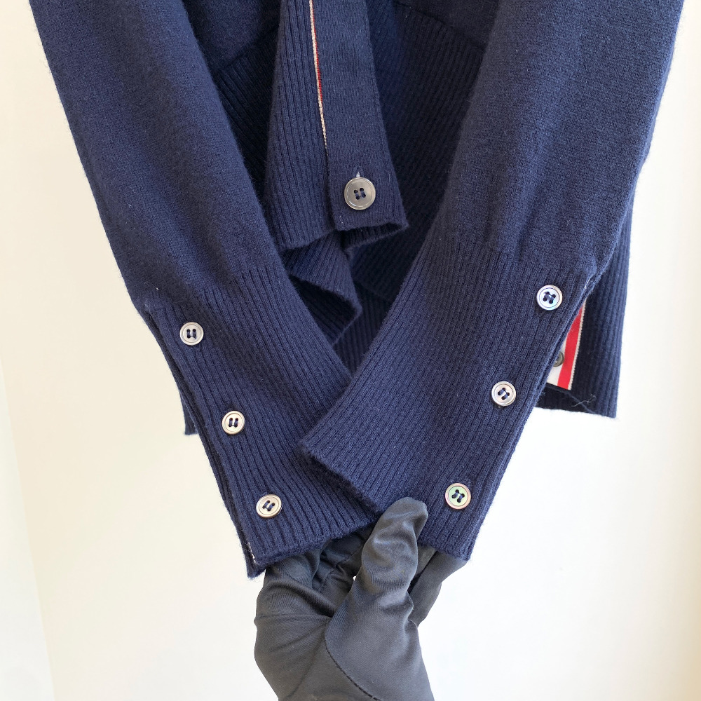 Thom - Thom Browne 2024 Cashmere Cardigan MKC001A 00011 415 - 2