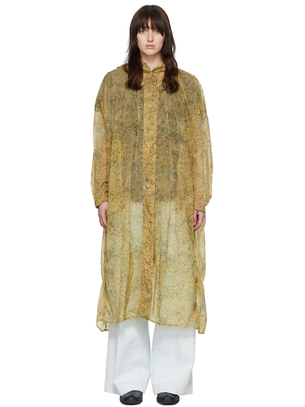 Yellow Nylon Coat - 1
