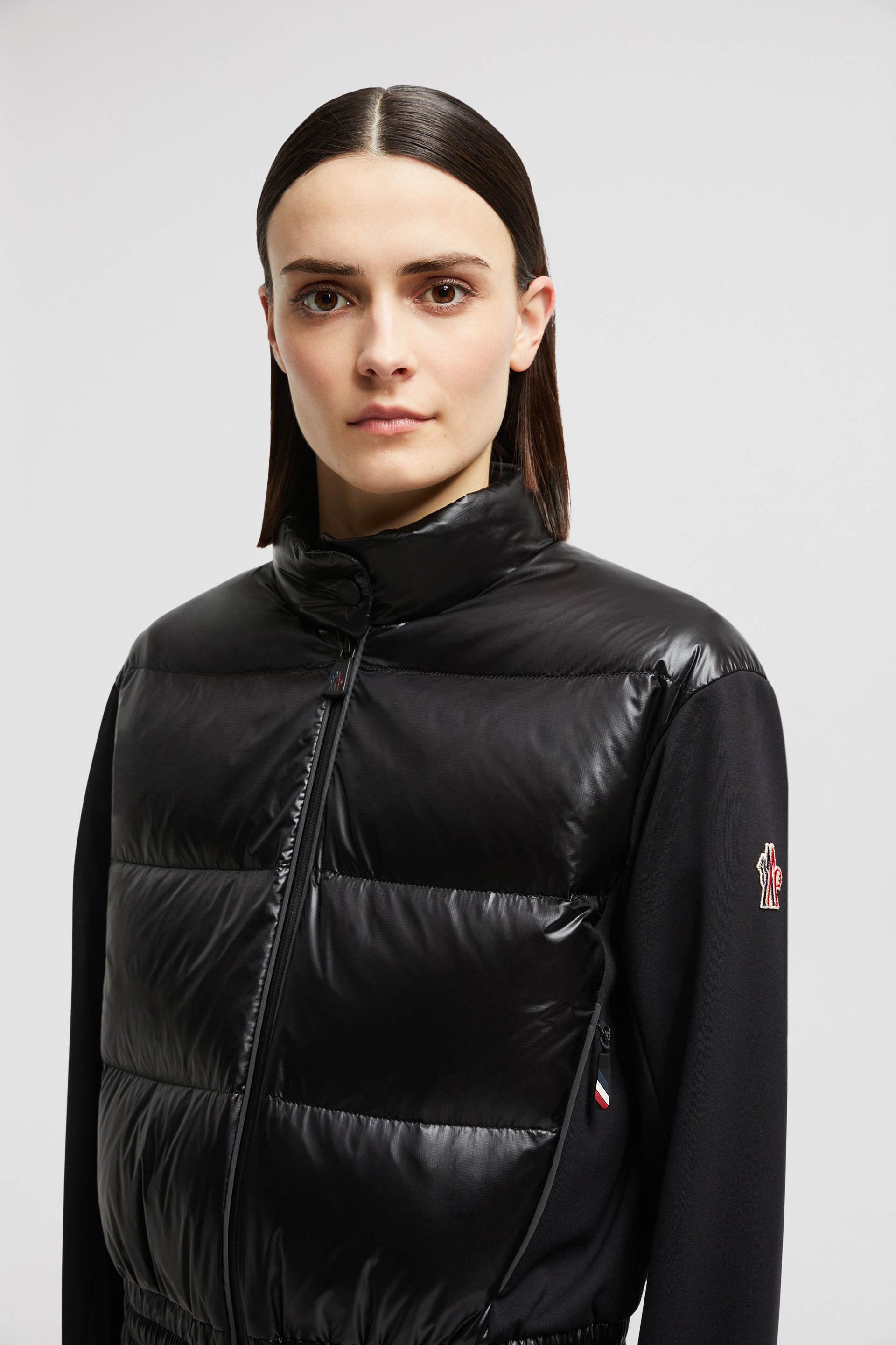 Padded Zip-Up Jersey Cardigan - 4