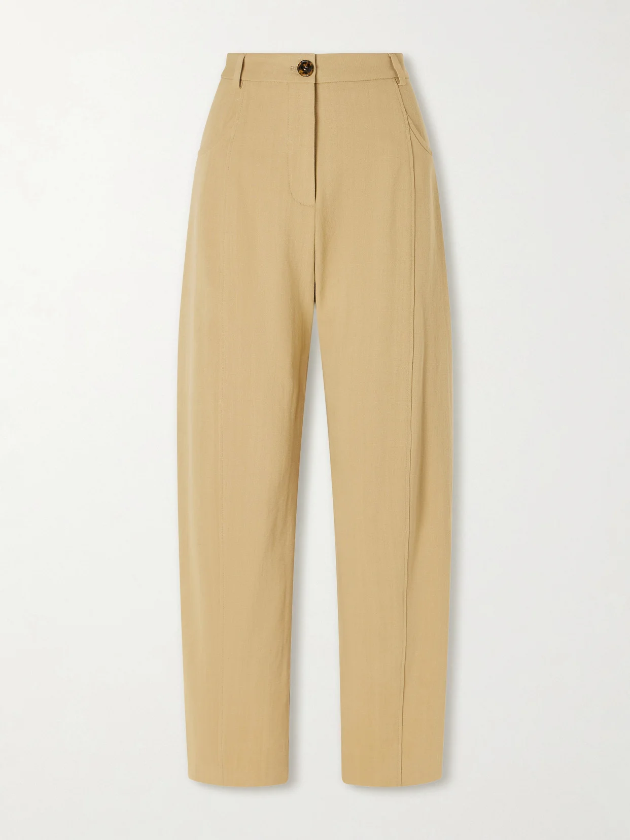 Embellished Paneled Twill Tapered Pants - 1