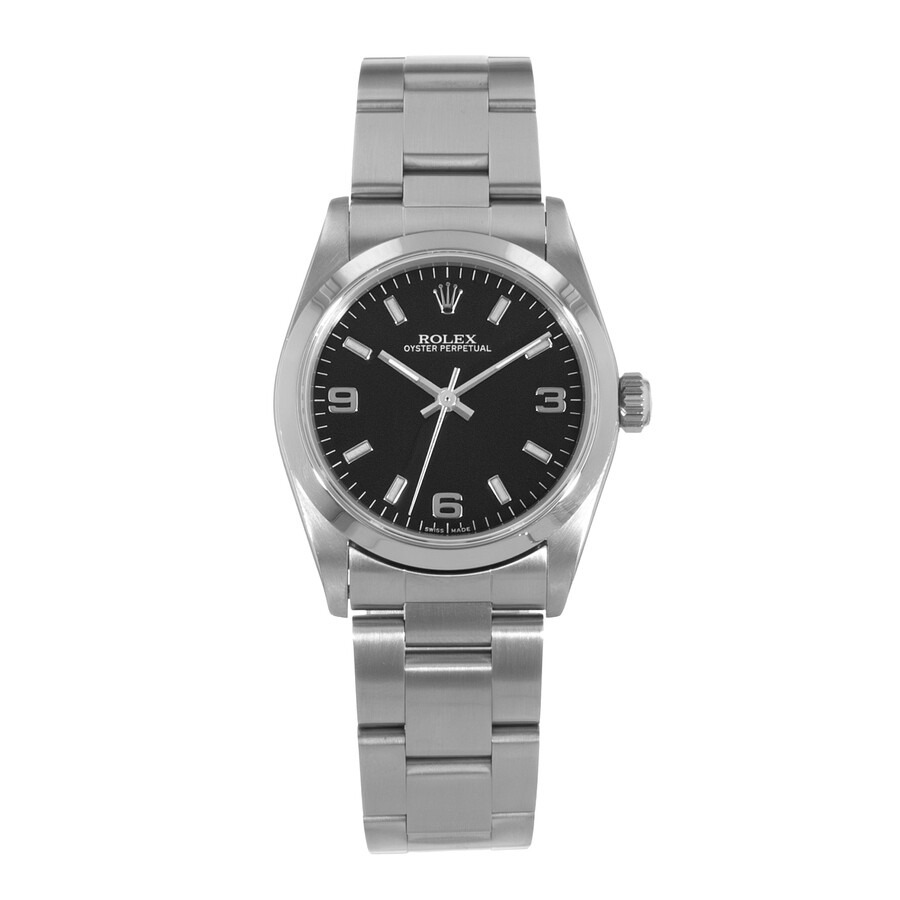 Pre-owned Rolex Oyster Perpetual 31 Automatic Black Dial Ladies Watch 77080 BKSO - 2