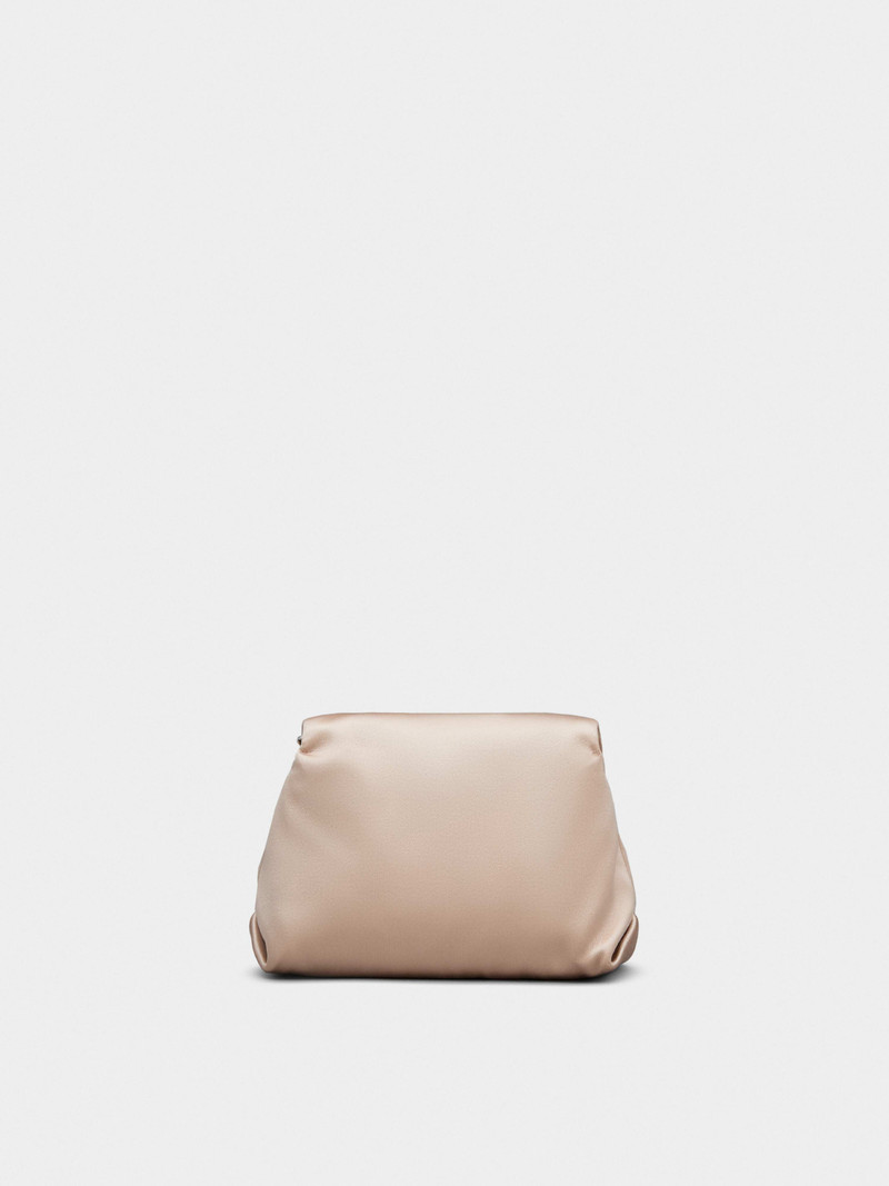 RV Bouquet Strass Buckle Drapé Micro Bag in Satin 4