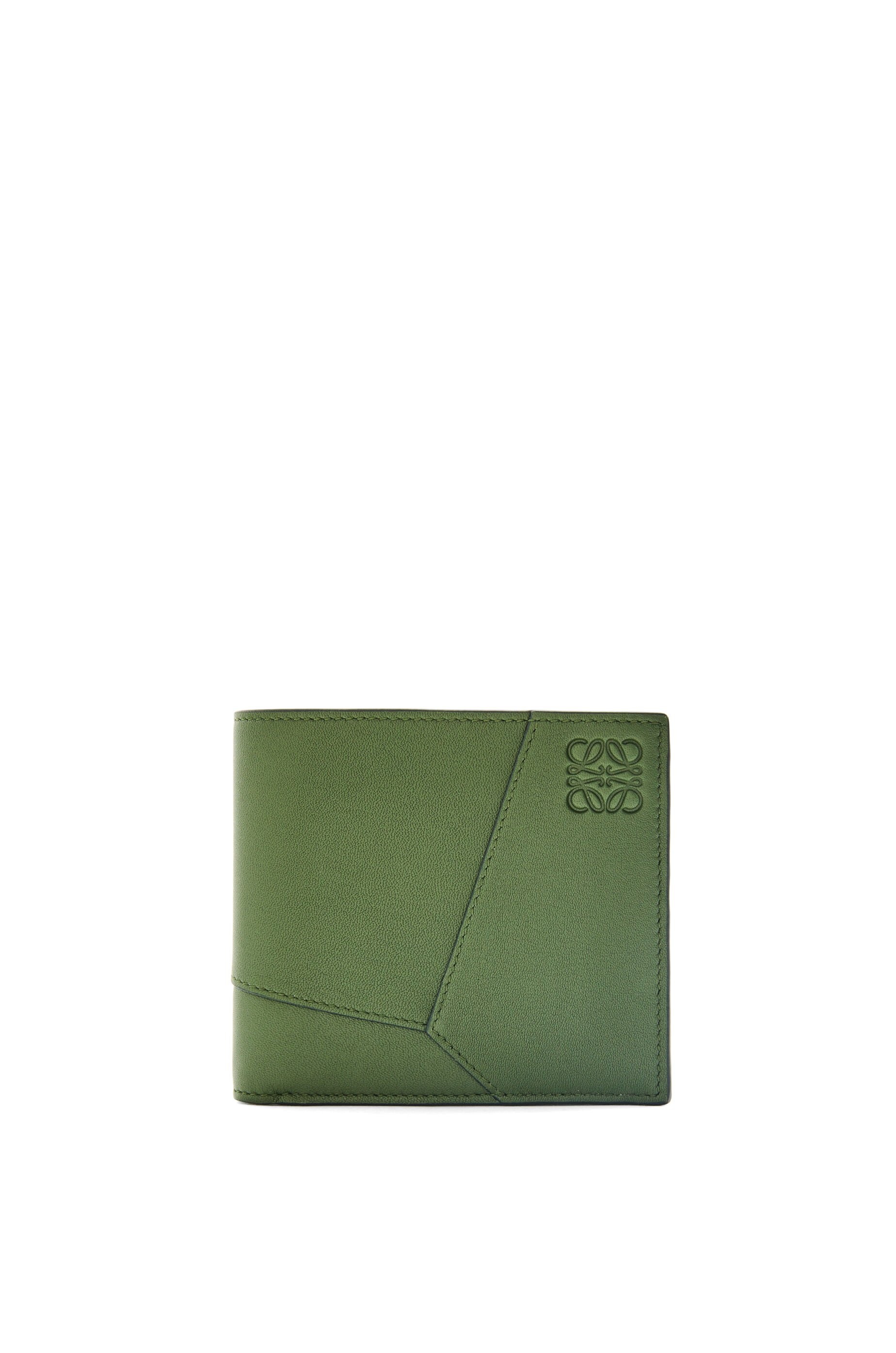 Puzzle bifold wallet in classic calfskin - 1