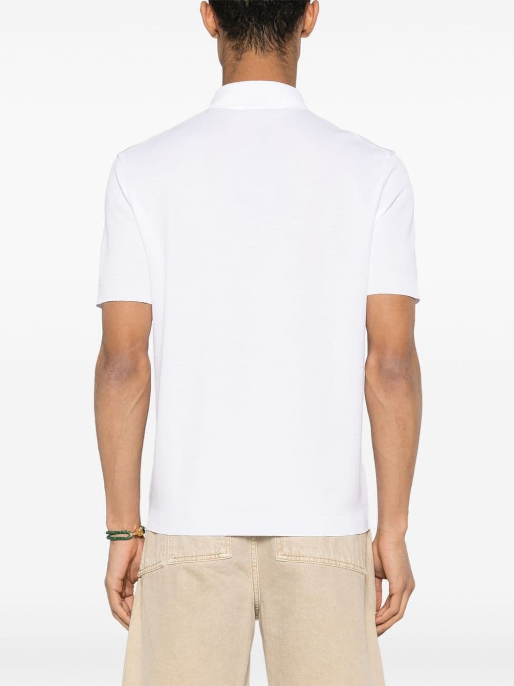 knitted cotton polo shirt - 4