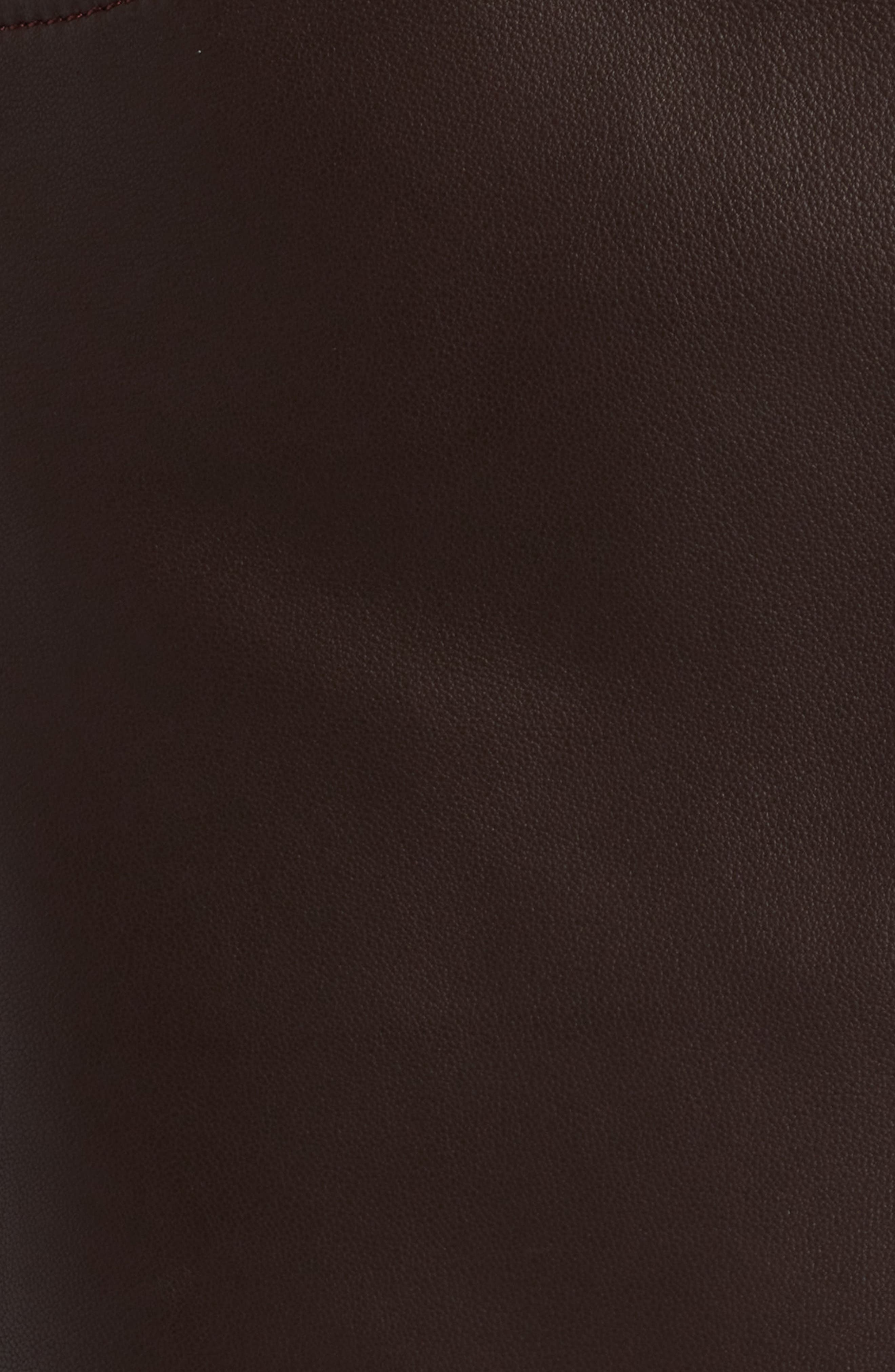 FRAME The Leather Miniskirt in Dark Brown at Nordstrom - 6