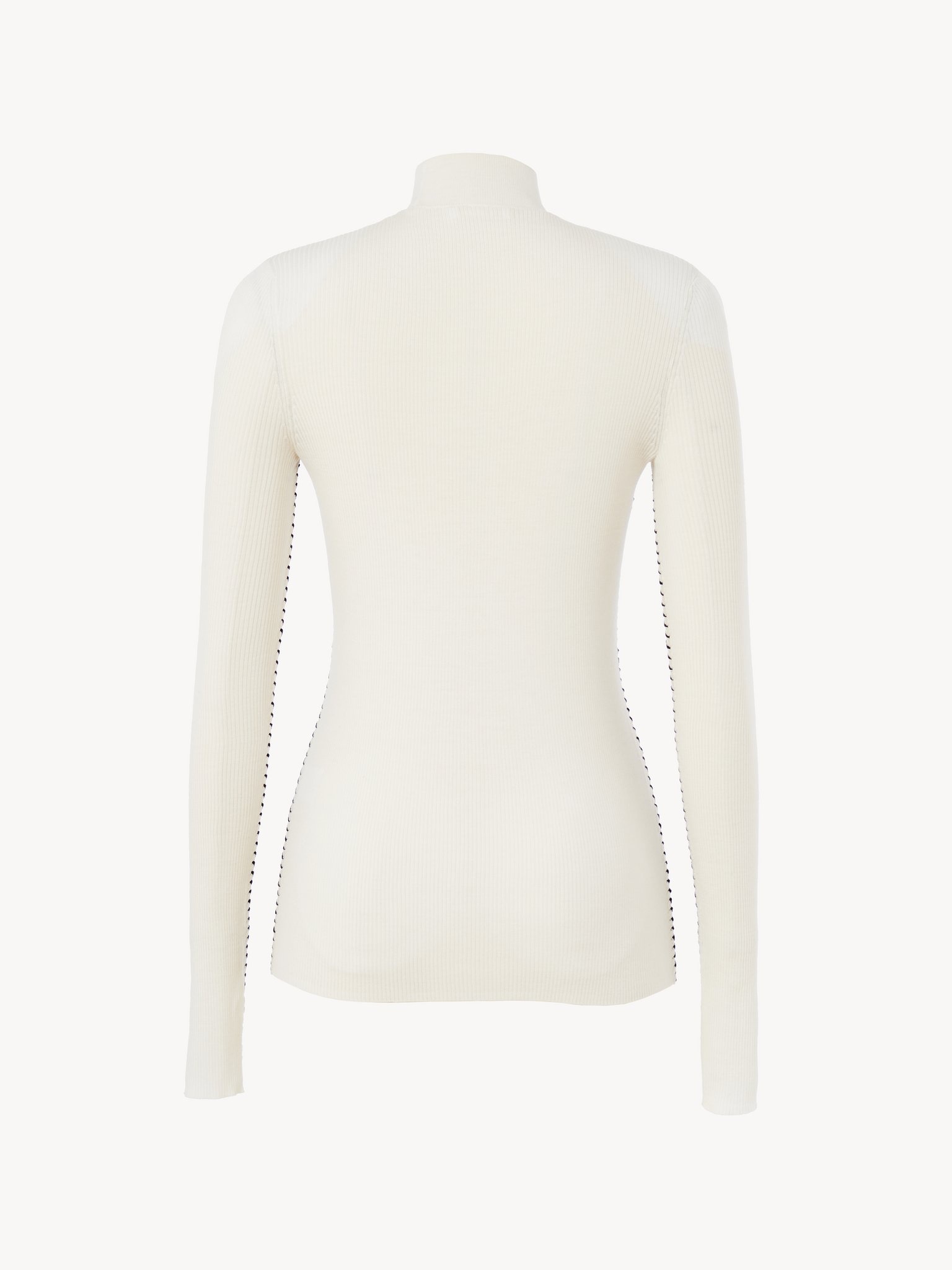 FITTED MOCK-NECK SWEATER - 3