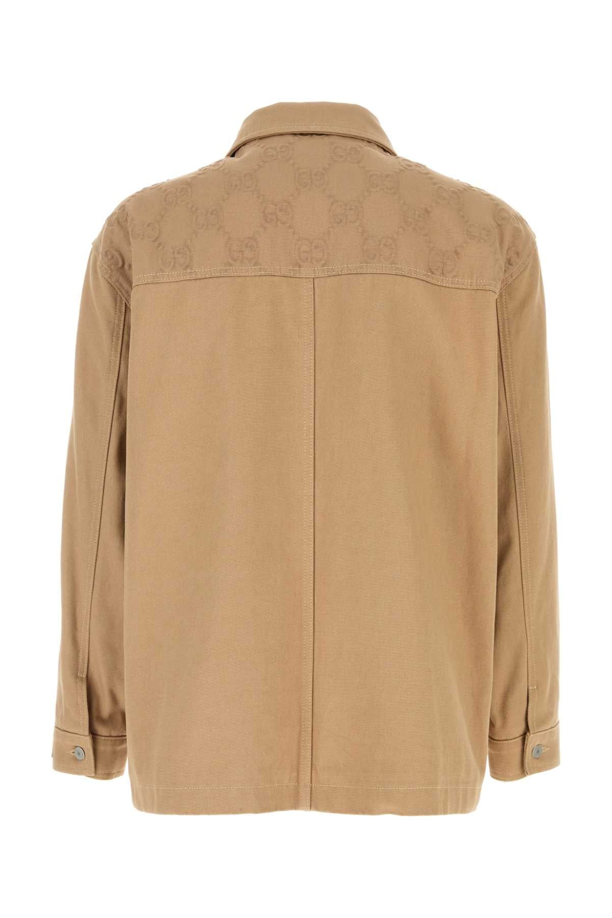 Gucci Men Camel Cotton Jacket - 2