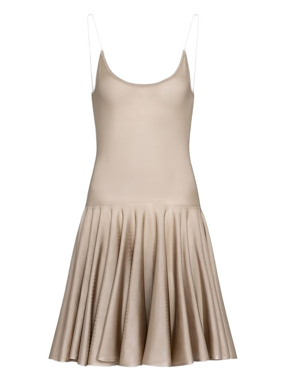 chain-strap flared dress - 1