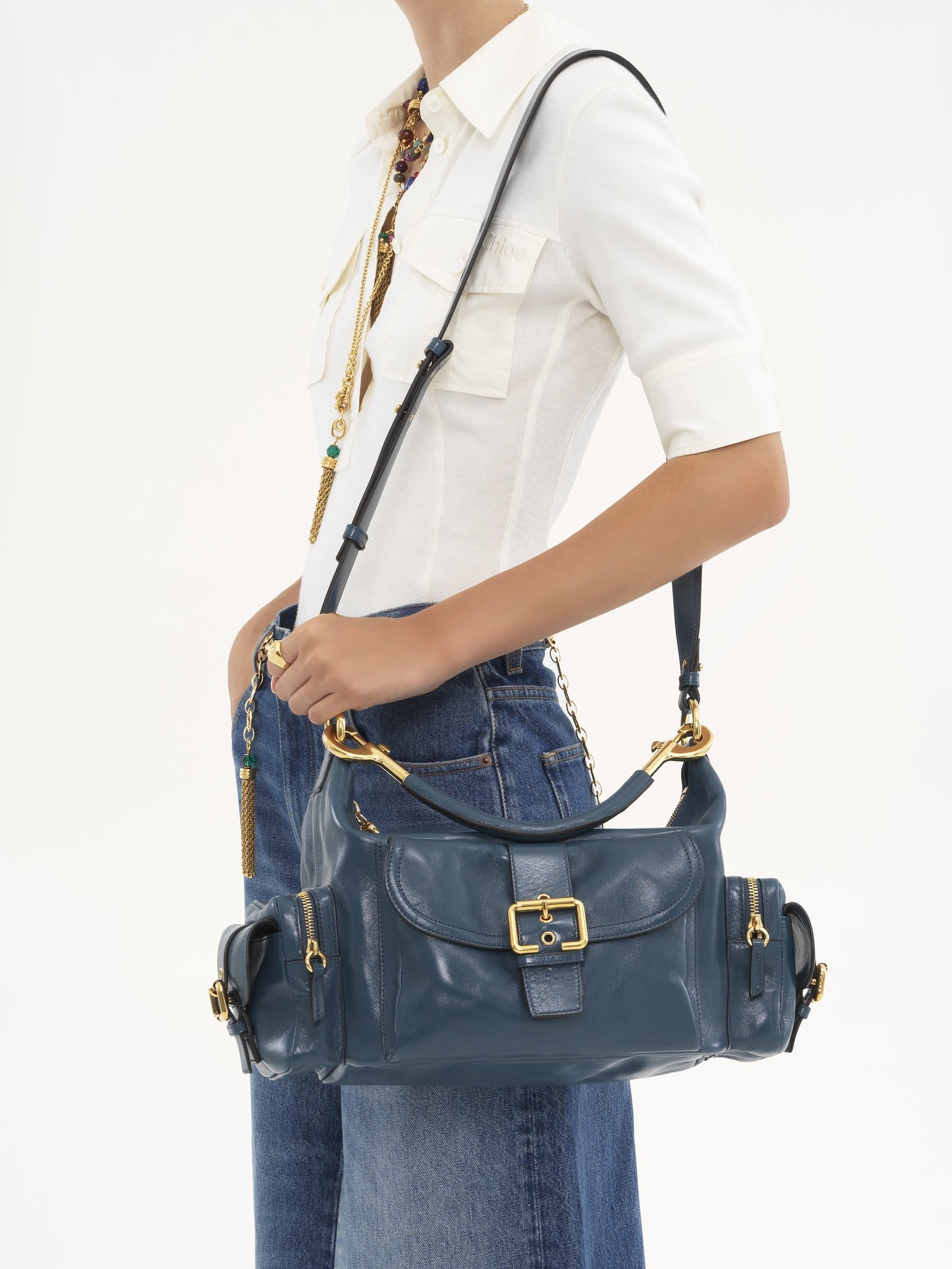 CAMERA BAG IN SHINY LEATHER - 2