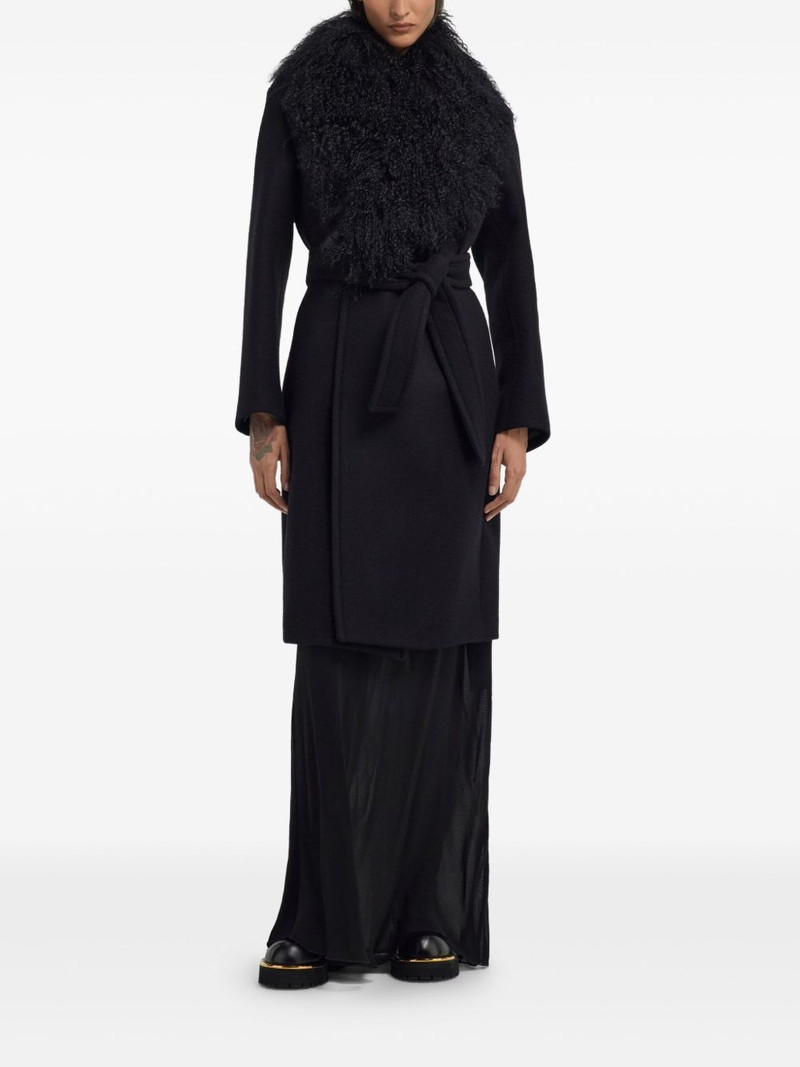 Roberto Cavalli shearling-collar coat outlook