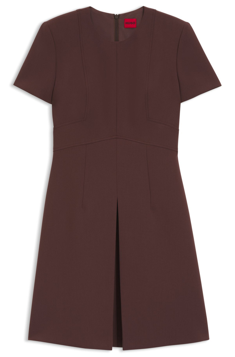 SHORT-SLEEVED DRESS WITH PLEAT FRONT 1