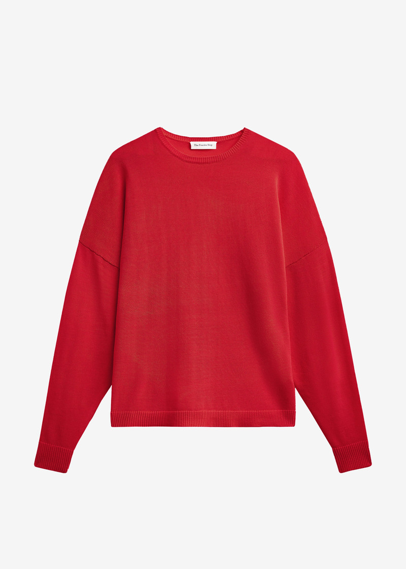 Basel Crew Neck Sweater - Red 1