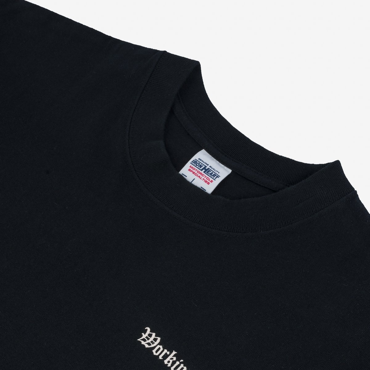 IHPT-2303-BLK 7.5oz Printed Loopwheel Crew Neck T-Shirt - Black - 8