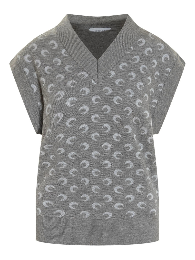 Marine Serre Crescent-print V-neck Vest 1