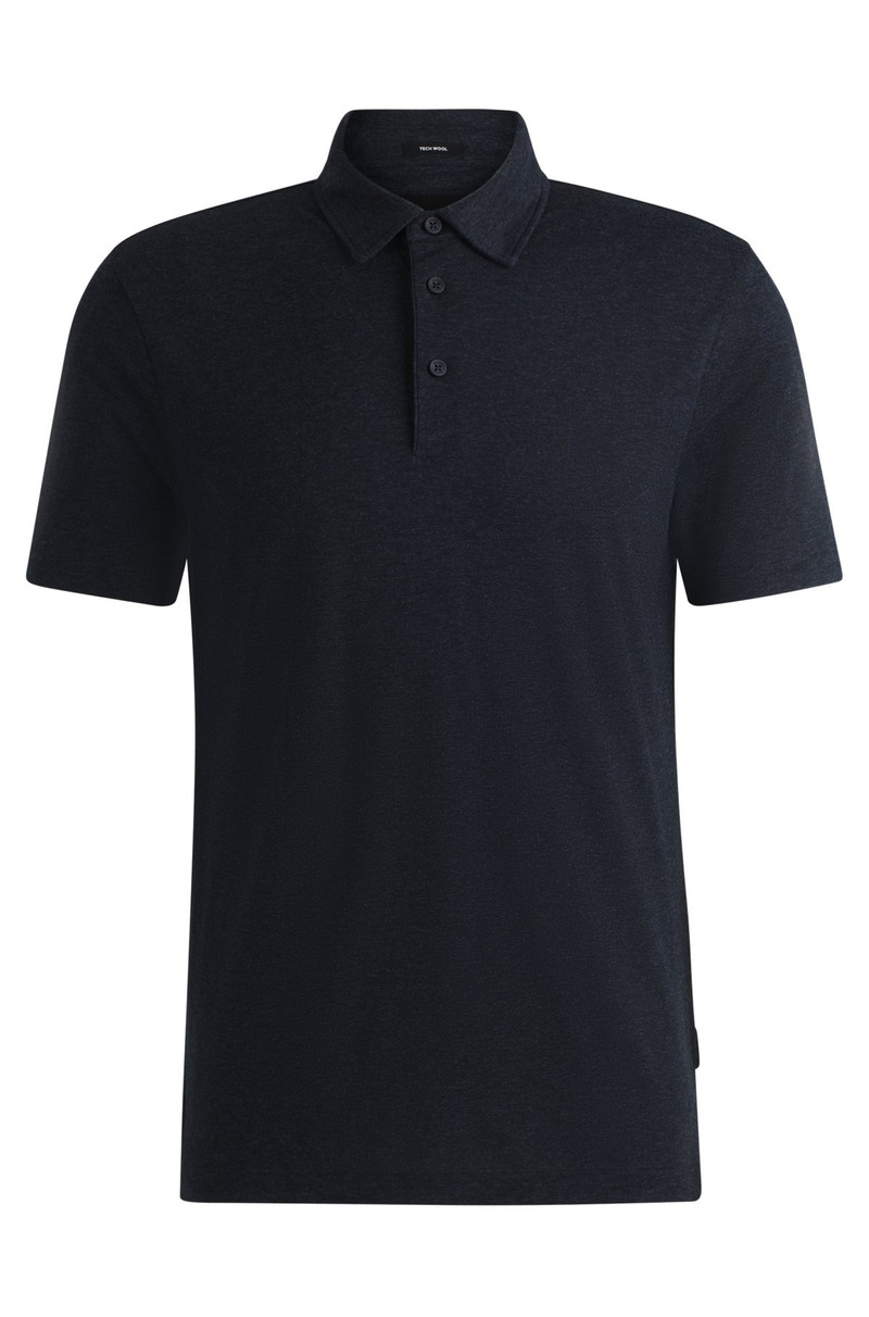 SLIM-FIT POLO SHIRT WITH STRIPED COLLAR 1