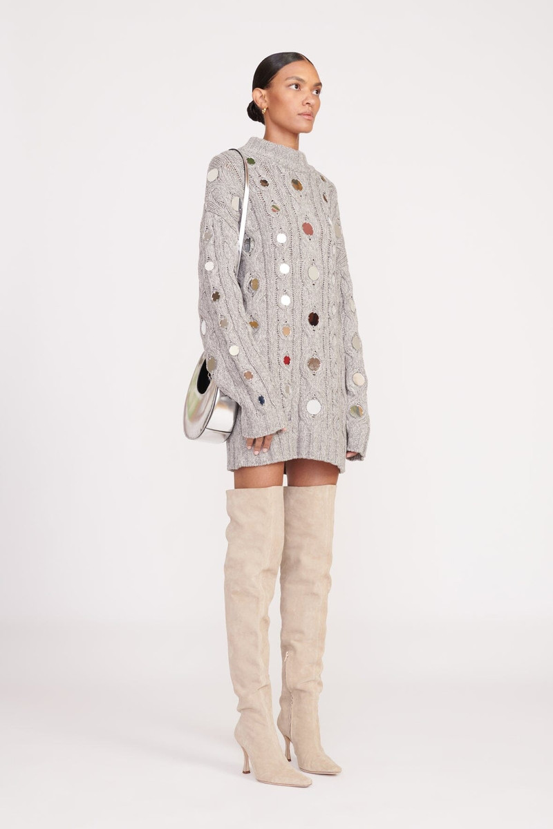 STAUD MINI MOON BAG CHROME 3