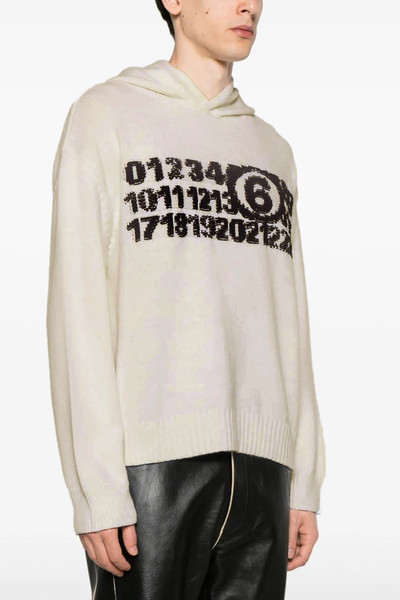 MM6 Maison Margiela 'Numeric signature' hooded sweater outlook