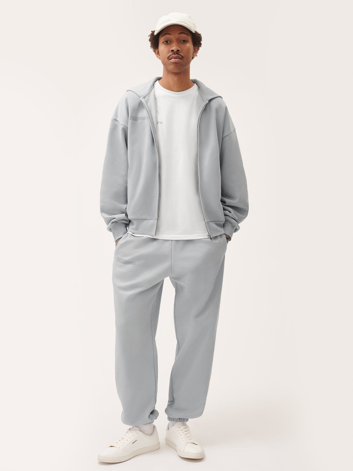Mens Natural Dye Oversized Hoodie - Midnight Fog Grey - 4