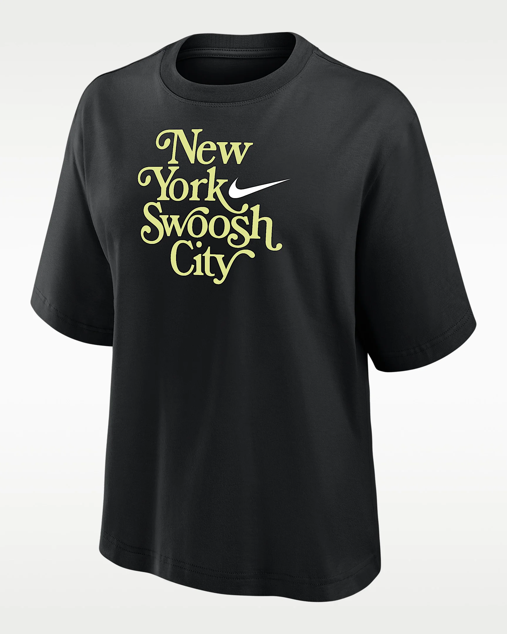 Nike Swoosh Cities New York Women's Short-Sleeve Boxy T-Shirt - 1
