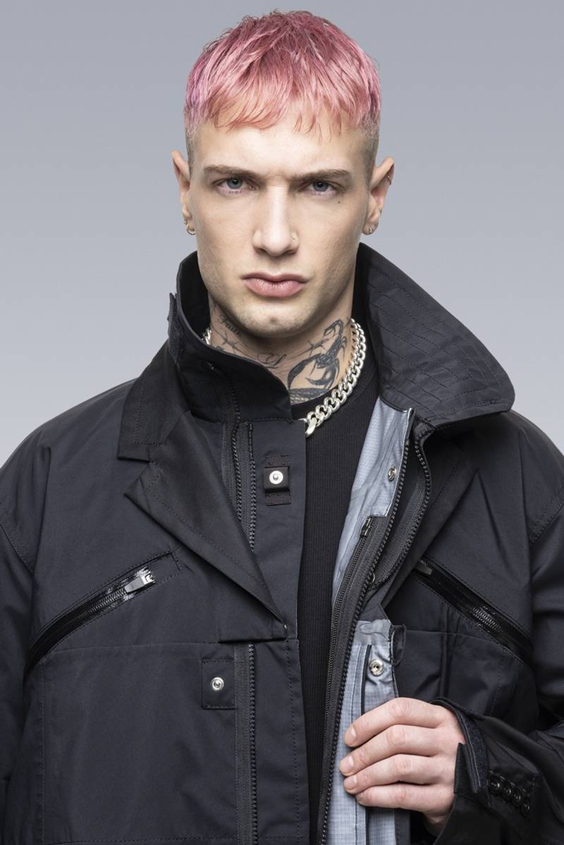 SAC-J2760 sacai / ACRONYM Trench Coat Black 14