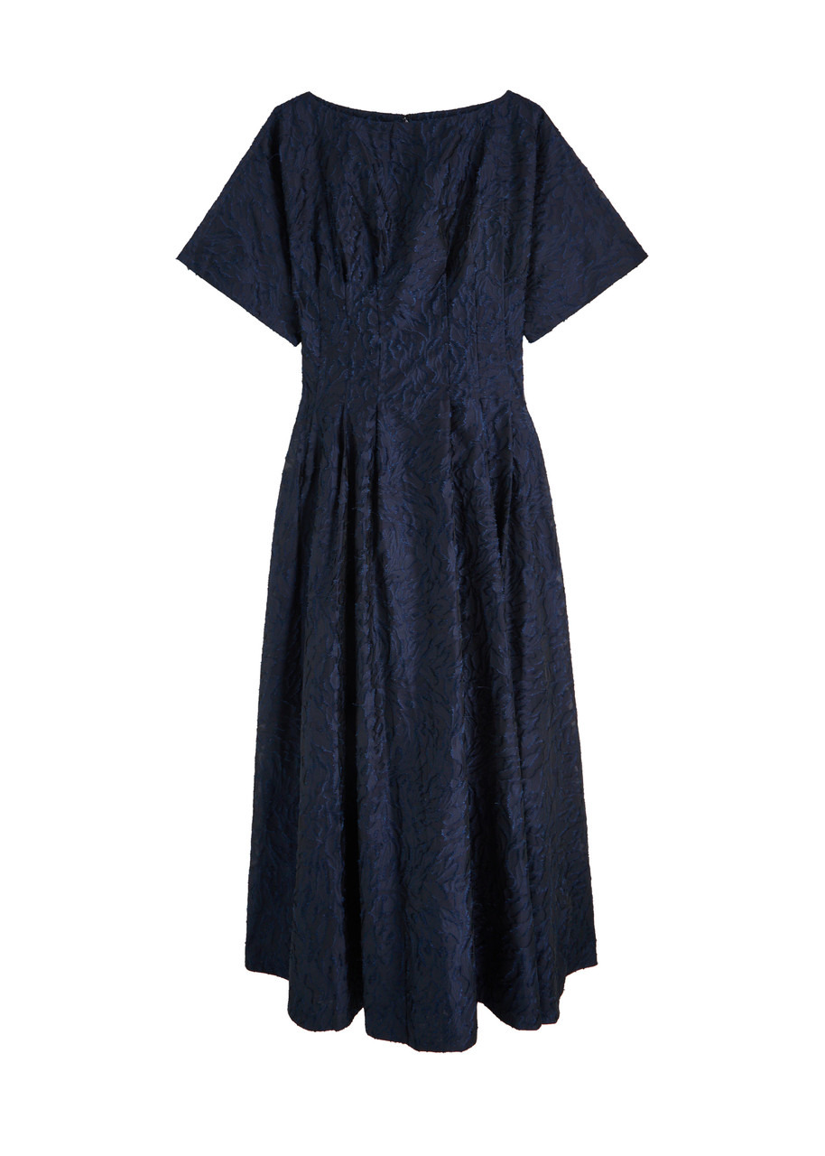 Simkhai Rosali Textured-embroidery Woven Midi Dress - 1
